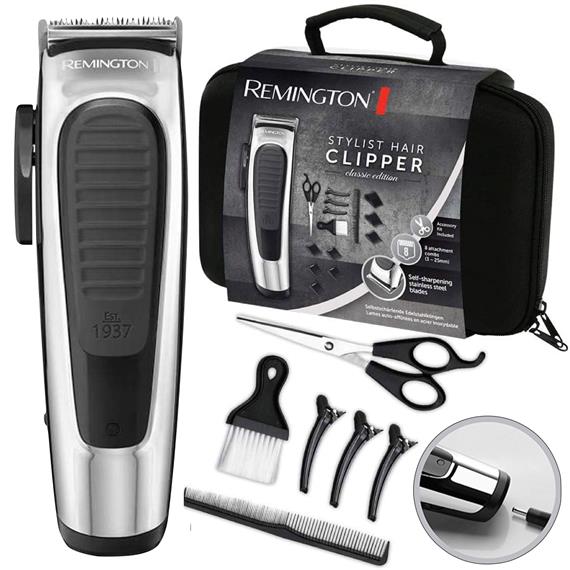 Remington HC450 Stylist Classic Cortapelo recargable con Maletin de Accesorios