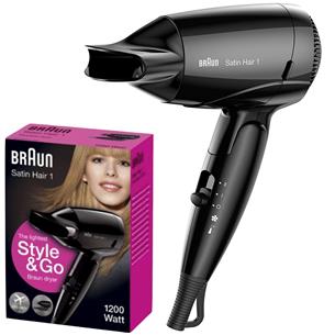 Braun HD130E Secador de Viaje 1200W Negro