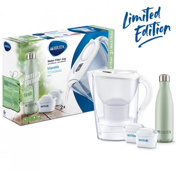 Brita Marella Jarra 2.4 Litros + 2 Filtros + Botella