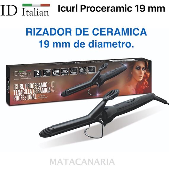 IDIT ICURL 19 PLANCHA ALISADORA+TENACILLA CERÁMICA