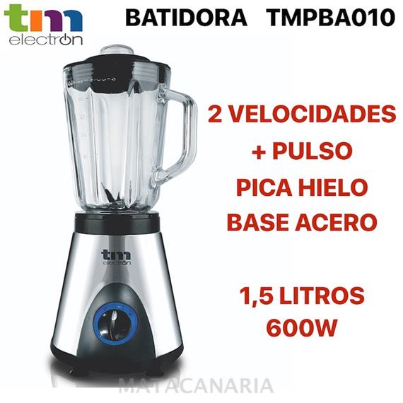 TMPBA010 BATIDORA JARRA CRISTAL 1.5 L 600 W