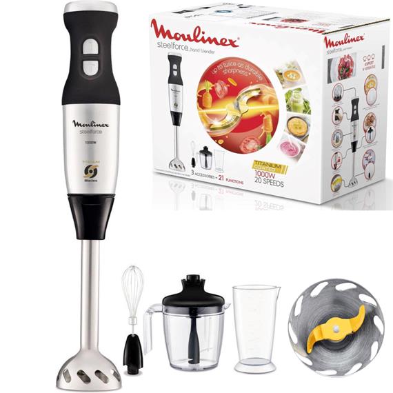 Moulinex DD883D10 Batidora de Mano Steelforce 1.000W Kit 2 Accesorios