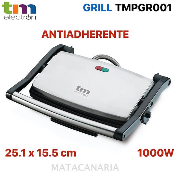 TM ELECTROC TMPGR001 GRILL 1000W ACERO INOX