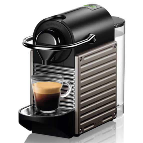 Krups XN304T Cafetera Nespresso Pixie 19 Bares Gris Titanio