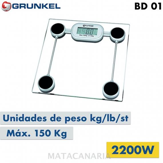 GRUNKEL BD-01 BÁSCULA BAÑO 150KG