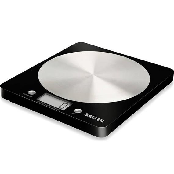 SALTER 1036 BK PESA COCINA 5KG SÓLIDOS Y LIQUIDOS NEGRO