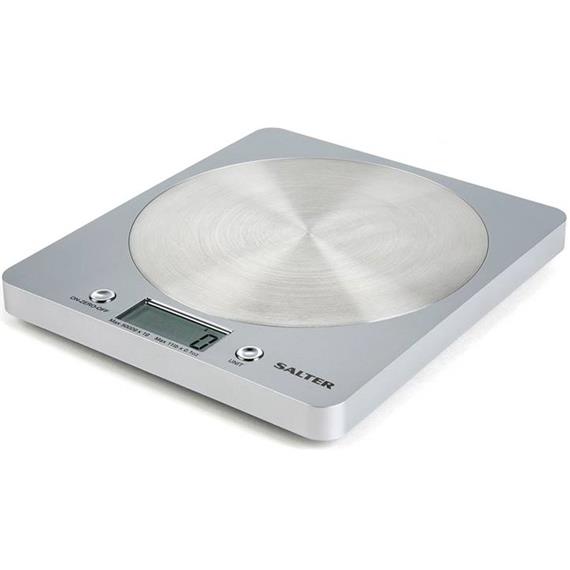 SALTER 1036 SV PESA COCINA 5KG SÓLIDOS Y LIQUIDOS SILVER