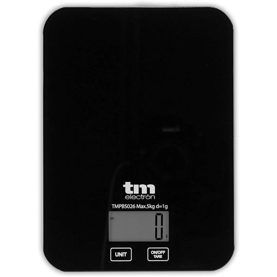 TM Báscula Cocina 5Kg Negra (TMPBS026)