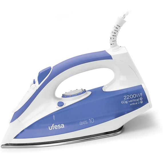 UFESA PV1500 AXIS 10 PLANCHA VAPOR 250ML ANTICAL WHITE/BLUE