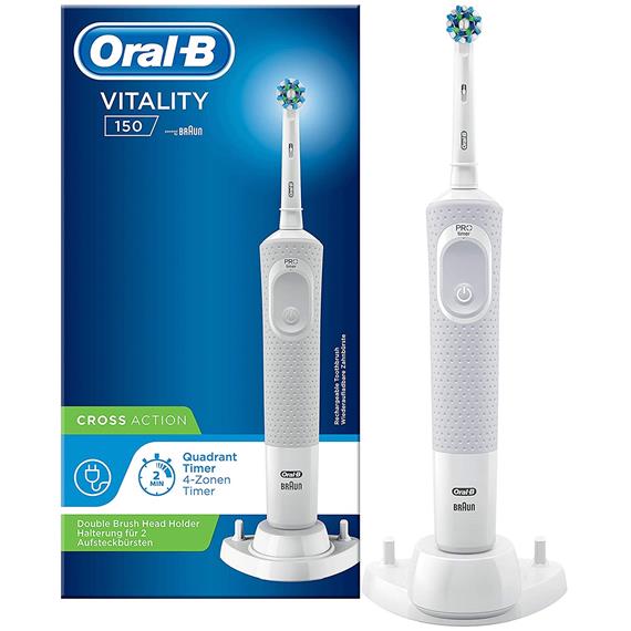 Braun Oral-B Vitality Cepillo Cross Action Blanco (D100.424.1) 2 Cabezales de Recambio