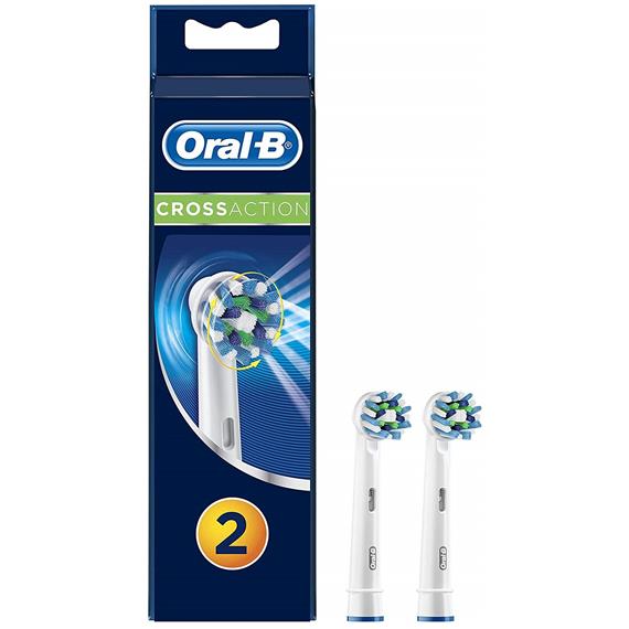 Braun EB-50 Pack de 2 Cepillos Cross Action Oral B Blanco