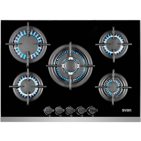 SVAN SVEC5BF CRISTAL GAS 5F 70CM VITROCERÁMICA