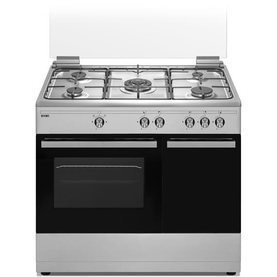 Svan SVK9561GX Cocina Gas Portabombona 5F Tapa Cristal