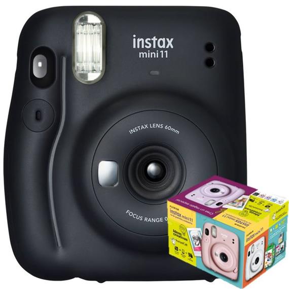 FUJIFILM INSTAX MINI 11 CHARCOAL GREY KIT (20 FOTOS + POSTALES)