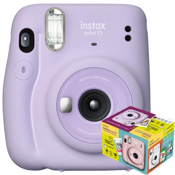 FUJIFILM INSTAX MINI 11 Lila KIT (20 FOTOS + POSTALES)