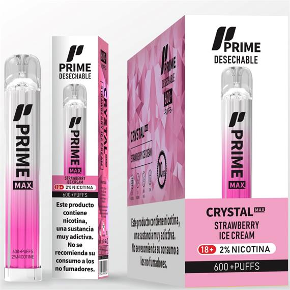 Prime Max Crystal Vaper Strawberry Ice Cream 800 puff