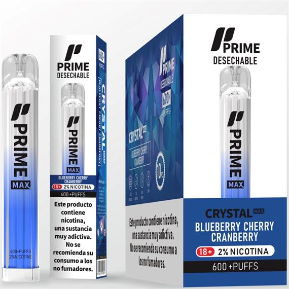 Prime Max Crystal Vaper Blueberry Cherry Cranberry 800 puff