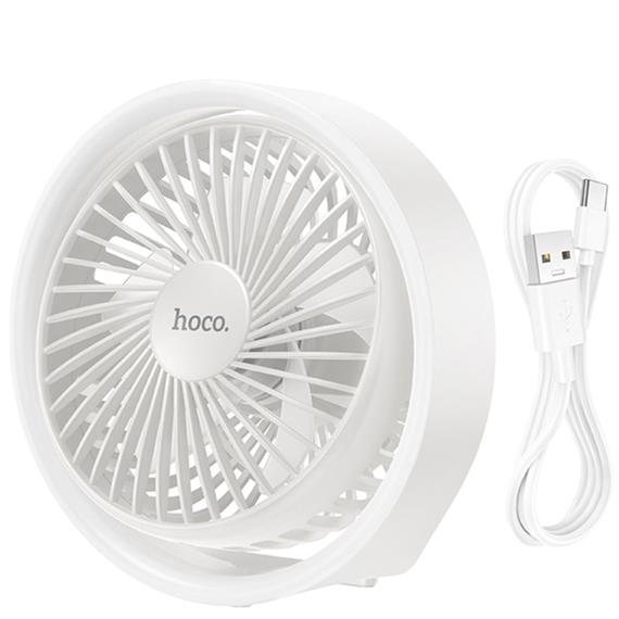 Hoco HX22 Ventilador de sobremesa Recargable con Luz de Ambiente