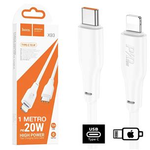 Cable USB-C a Lightning 1 metro 20W Hoco X93  Blanco