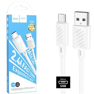 Cable USB a Micro 1 metro 3 amp Hoco X88 Blanco