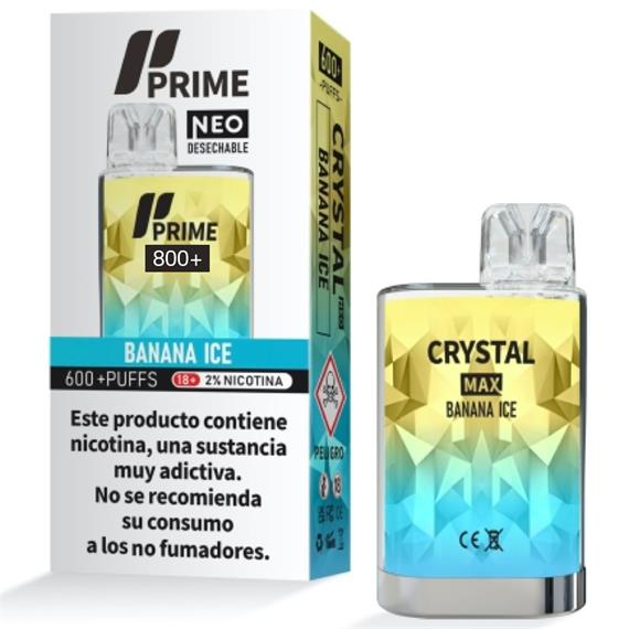 Prime Max Crystal Vaper Neo Banana Ice 800 puff