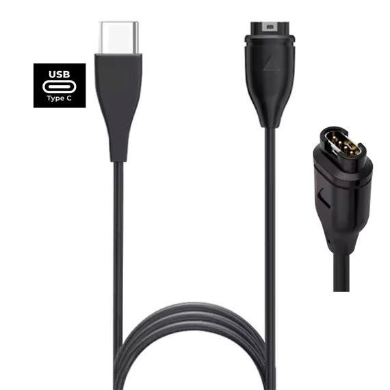 Garmin Cargador USB-C Vivoactive 5/3/4/4s  Venus 3/3s/2Plus /2s Cord Fenix 5/6/7/7x/5x/6x/5s/6s/7s