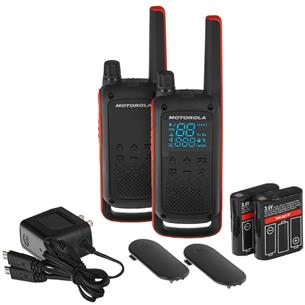 Motorola Walkie T82 Twin Pack Black Red