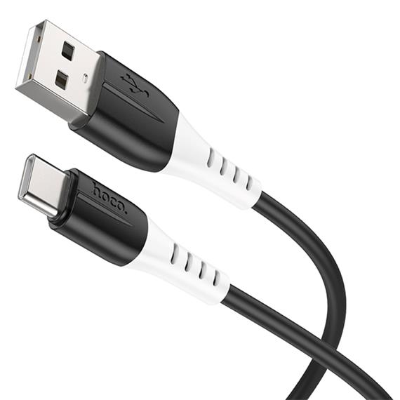 Cable USB a USB-C 1 m 3Amp Hoco X82 Silicona Black