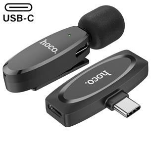 Hoco L15 Micrófono Inalámbrico Crystal Lavalier (USB-C) Black