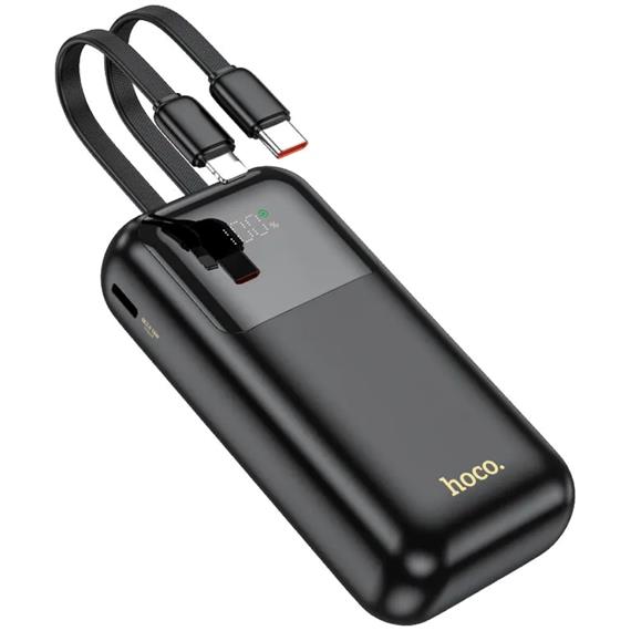 Hoco Q25 Powerbank 10.000mAh PD20W+QC3.0 con Cables de Carga Negro