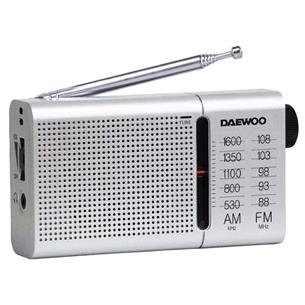 Daewoo DW1037 Radio AM/FM con Altavoz y Antena Plata