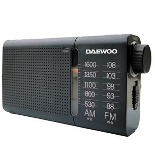 Daewoo DW1119 Radio AM/FM con Altavoz y Antena Negro