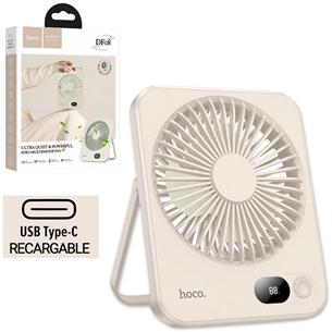 Hoco DF08 Desktop Fan Cool Shel Ultra-Thin Khaki