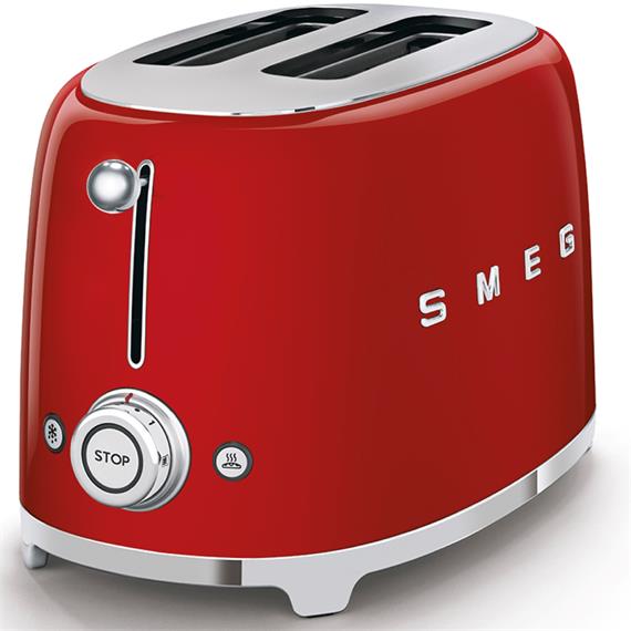 Smeg TSF01RDEU Tostadora Retro 2 Ranuras Roja