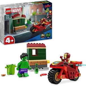 LEGO 76287 Iron Man con Moto y Hulk