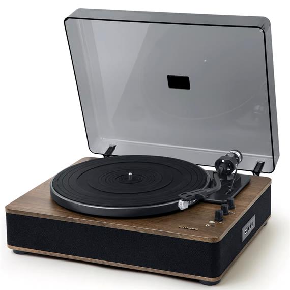 Muse MT107BTO Tocadiscos con Emisor Bluetooth y USB en Madera