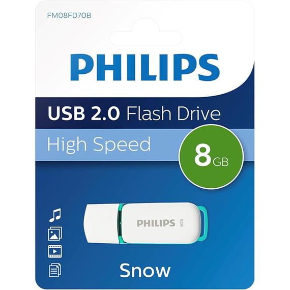 Mem. USB 8GB 2.0 Philips Snow Green