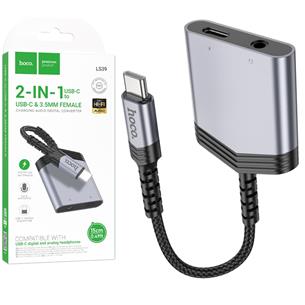 Hoco LS39 Adaptador USB-C a USB-C y Jack 3.5mm para Audio