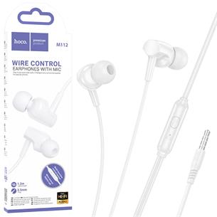 Hoco M112 Auricular con Micrófono y clavija Jack 3.5mm Blanco