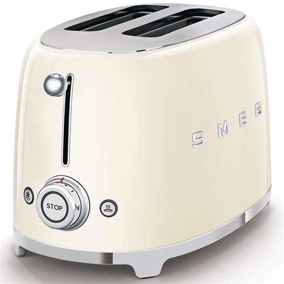 Smeg TSF01CREU Tostadora Retro 2 Ranuras Crema