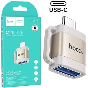 Hoco UA31C Adaptador OTG USB-C a USB-A Gris