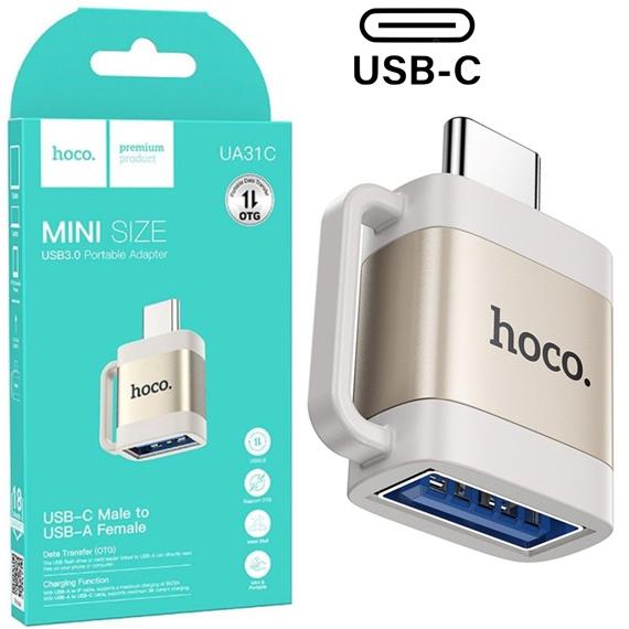 Hoco UA31C Adaptador OTG USB-C a USB-A Gris