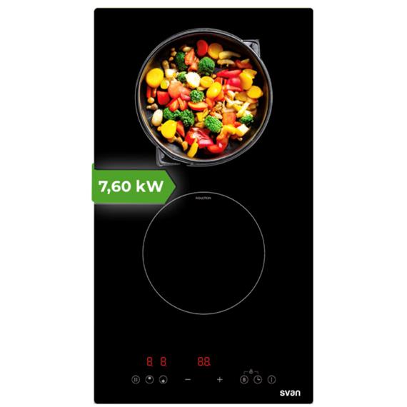 Svan SI2301 Placa Induccion 30cm 2F Cristal Negro