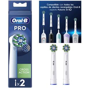 Braun EB50RX-2 Pack de 2 Cabezales de Recambio Pro Cross Action Oral B Blanco